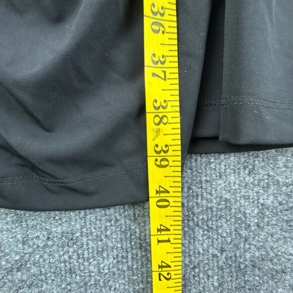 **SOLD**Anatomie Marine Travel Dress Medium Black Form Fitting Ruched Faux Wrap - Picture 12 of 15